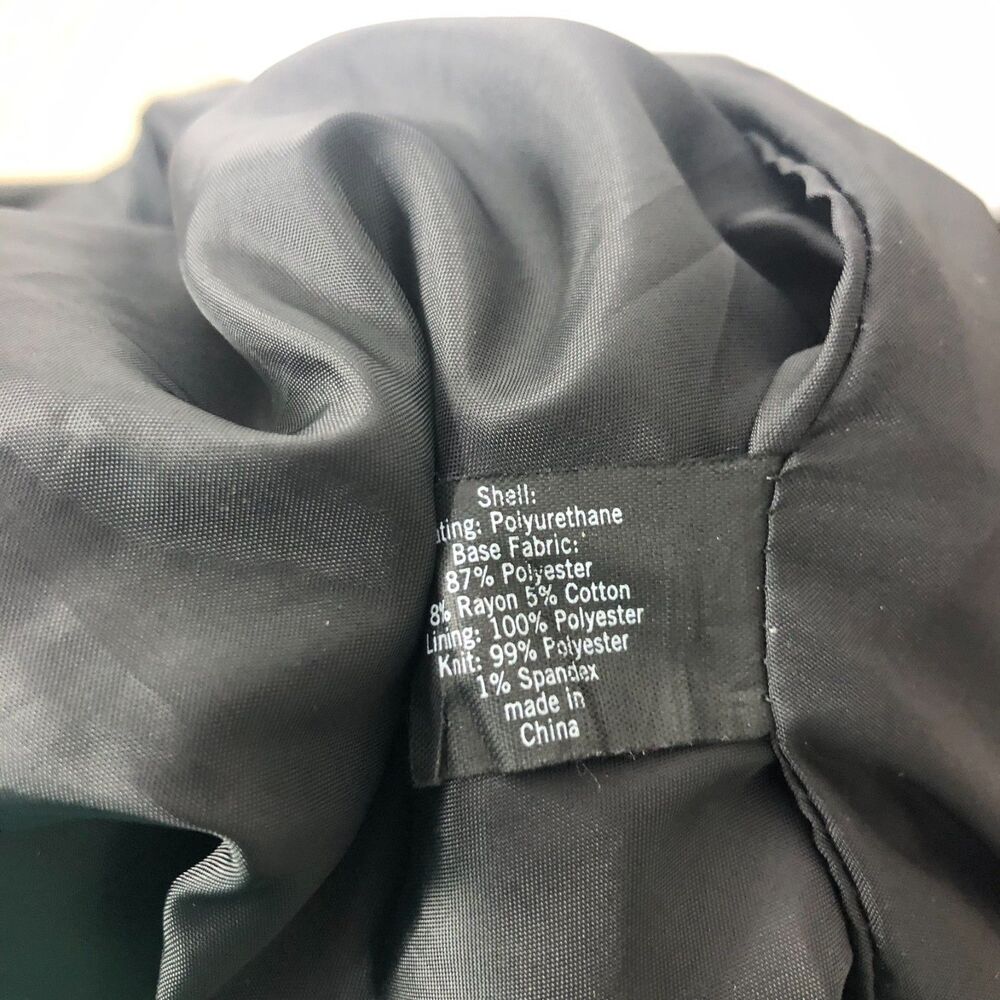 NWT Lane Bryant Women's 18/20 Faux Leather Moto Jacket Zip Front Black Long Slv - Picture 7 of 7